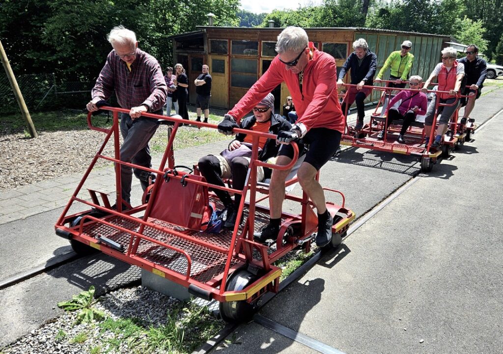 Auf dem Schienenvelo