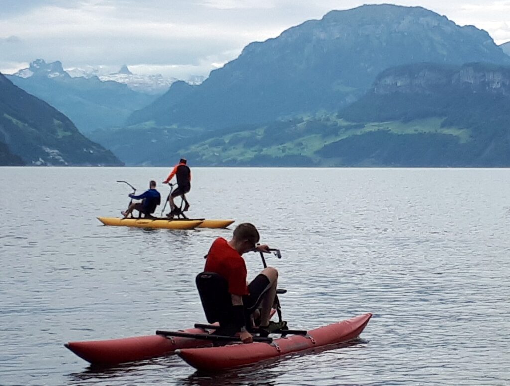 Andi auf dem Wasserbike