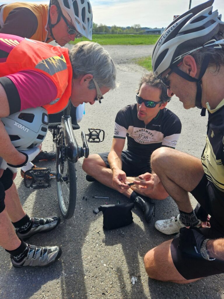 Michi beim Bremsbeläge auswechseln