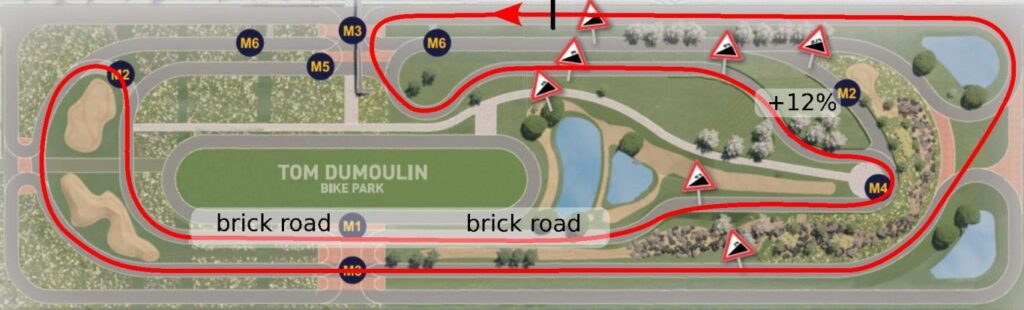 Die Strecke für das Kriterium