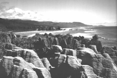 Steinformationen an der Küste